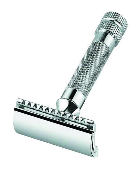 Merkur 34C Double Edge Safety Razor, Straight Cut, Extra Thick Handle, Chrome Safety Razor Murphy and McNeil Store 