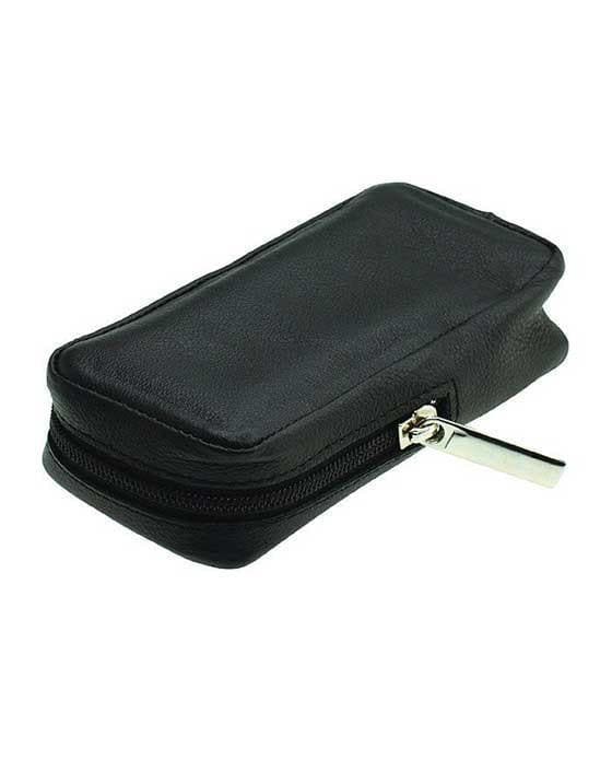 Merkur Zippered Leather Case For Safety Razors, Black Cases and Dopp Bags Murphy and McNeil Store 