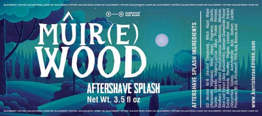Mûir(e) Wood Alcohol Aftershave Splash - by Barrister and Mann Aftershave Murphy and McNeil Store 