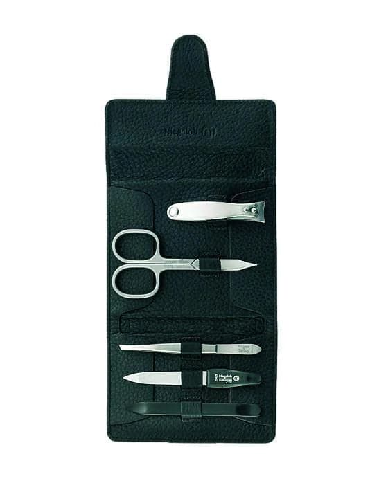 Niegeloh Capri Schwarz 5pc Manicure Set In High Quality Leather Case Grooming Tools Murphy and McNeil Store 