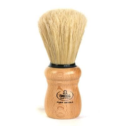 Omega Boar Bristle Shaving Brush, Beech Wood Handle Shaving Brush Murphy and McNeil Store 