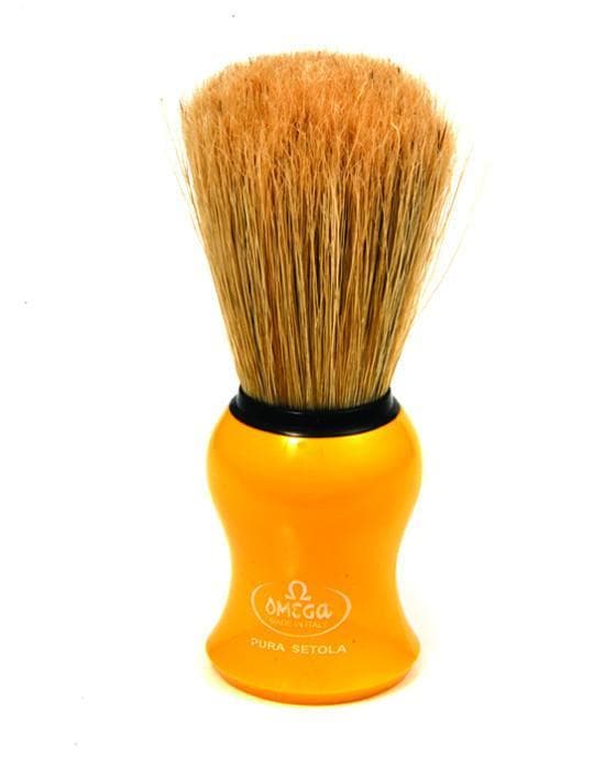 Omega Boar Bristle Shaving Brush, Yellow Shaving Brush Murphy and McNeil Store 