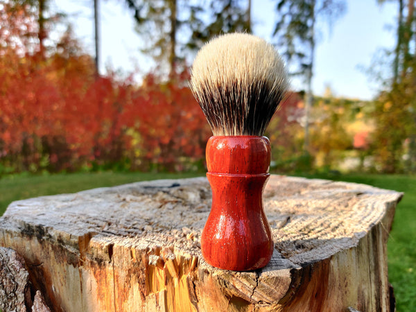 Padauk Wood Shaving Brush with 24mm Bulb Knot - by TonmiKo Shaving Brush Murphy and McNeil Store 