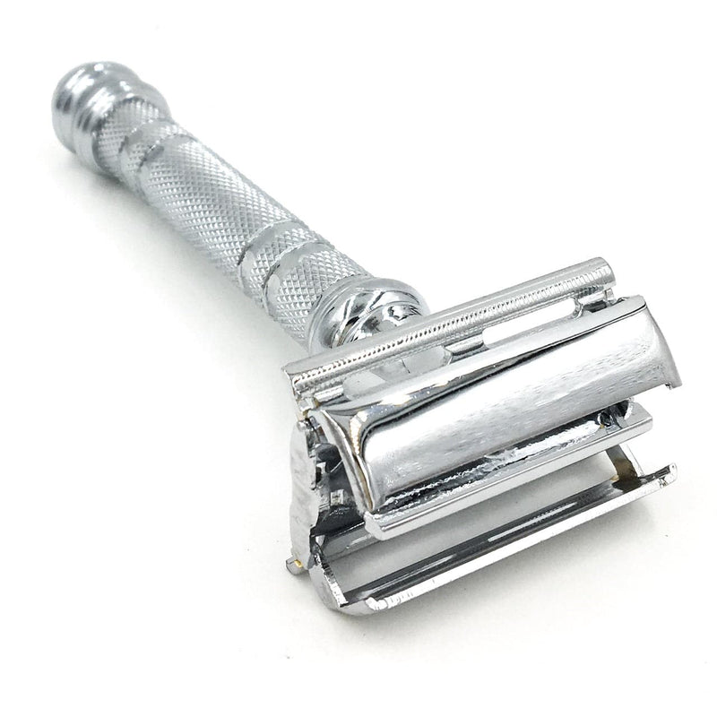 Parker 66R Heavy Butterfly Safety Razor - Chrome Bottom Twist Handle Safety Razor Murphy and McNeil Store 
