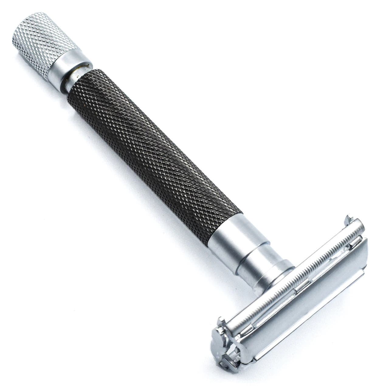 Parker 74R Chrome Heavyweight Butterfly Open Safety Razor - Graphite and Satin Safety Razor Murphy and McNeil Store 