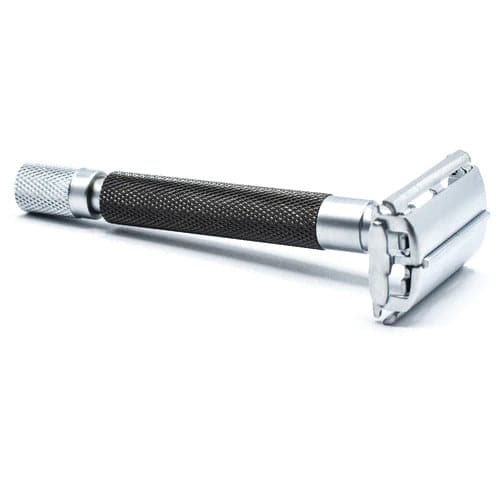 Parker 74R Chrome Heavyweight Butterfly Open Safety Razor - Graphite and Satin Safety Razor Murphy and McNeil Store 