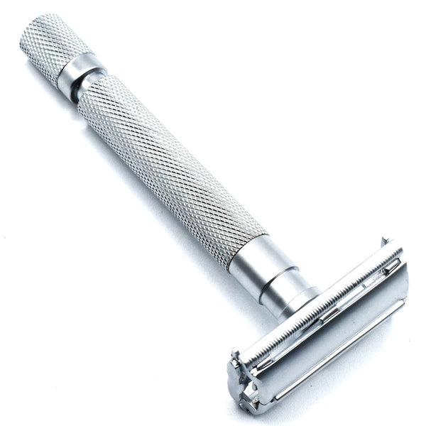 Parker 74R Chrome Heavyweight Butterfly Open Safety Razor - Satin Chrome Safety Razor Murphy and McNeil Store 