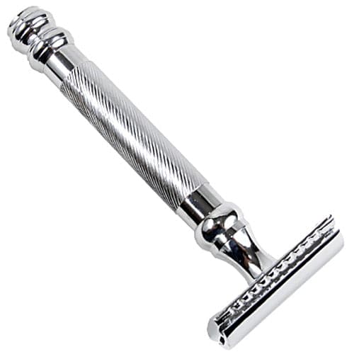 Parker 98R Heavy 3-Piece Safety Razor - Long Chrome Handle Safety Razor Murphy and McNeil Store 