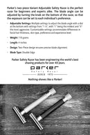 Parker Variant Adjustable Razor - Satin Chrome Safety Razor Murphy and McNeil Store 