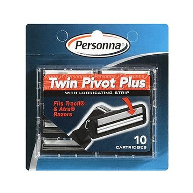Twin Pivot Plus with Lubricating Strip (10 Cartridges) - by Personna Razor Blades Murphy and McNeil Store 