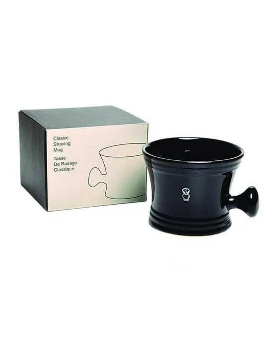 PureBadger Collection Shaving Mug, Apothecary Style, Black Porcelain, Fits Standard 100g Shaving Soap Shaving Bowls and Mugs Murphy and McNeil Store 