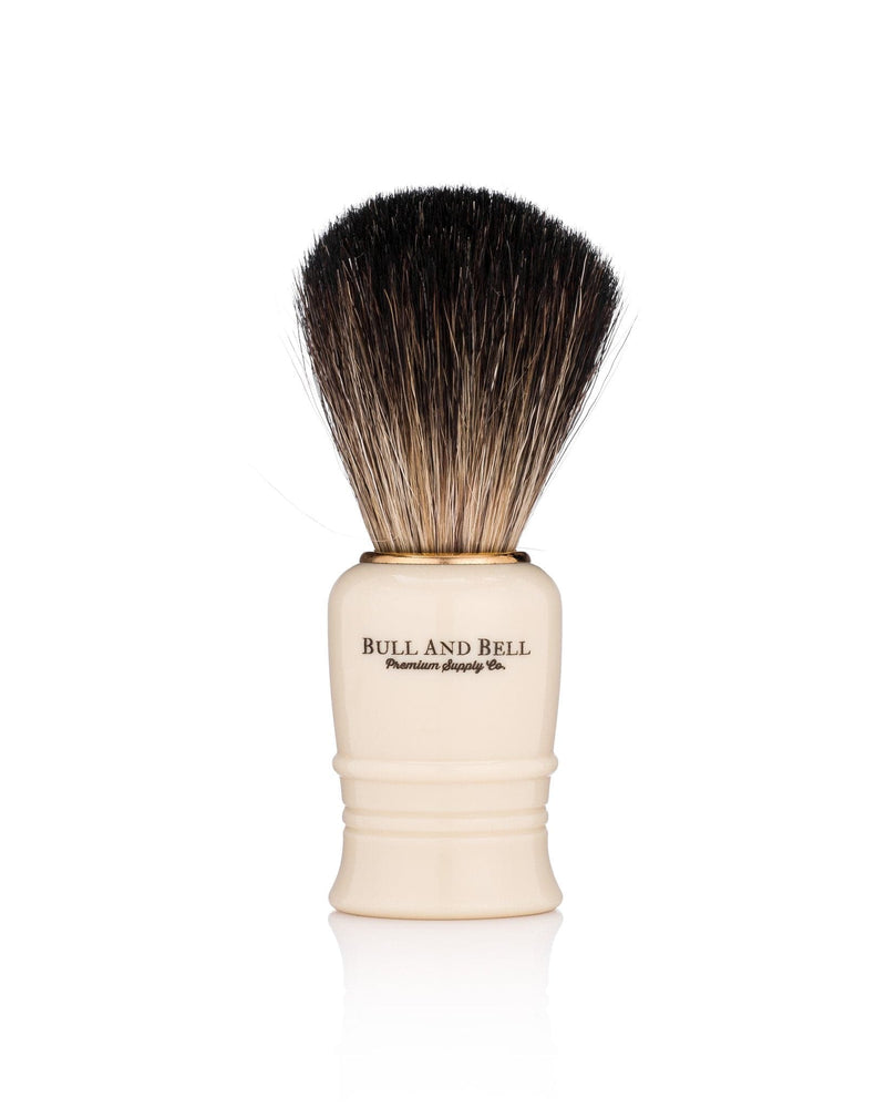 Pure Badger Shaving Brush (White or Black) - by Bull and Bell Premium Supply Co. Shaving Brush Murphy and McNeil Store White 