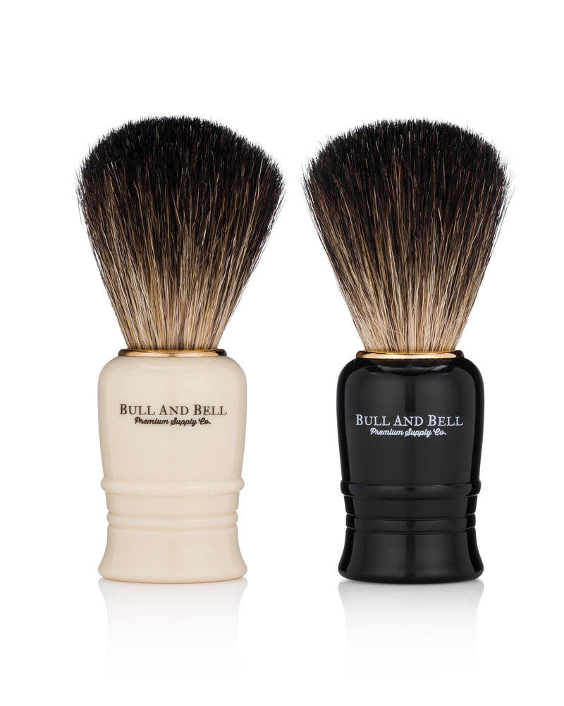 Pure Badger Shaving Brush (White or Black) - by Bull and Bell Premium Supply Co. Shaving Brush Murphy and McNeil Store 