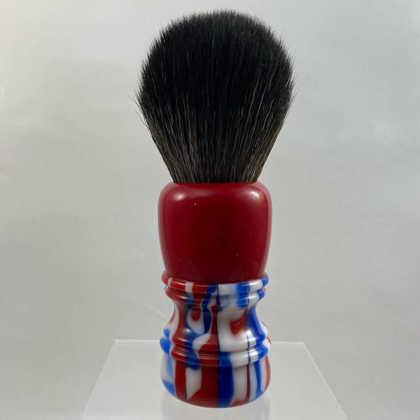 Red White and Blue Shaving Brush with 24MM Synthetic Boss Knot - by Leo Frilot (Pre-Owned) Shaving Brush Murphy & McNeil Pre-Owned Shaving 