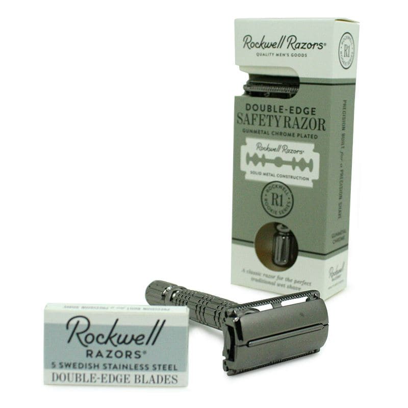 Rockwell Razors R1 Rookie Butterfly Safety Razor - Gunmetal (includes 5 blades) Safety Razor Murphy and McNeil Store 