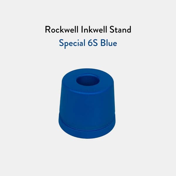 Stainless Steel Inkwell Stand (Blue) - by Rockwell Razors Shaving Stands Murphy and McNeil Store 