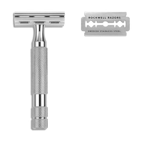 Rockwell Razors 2C Double Edge Safety Razor (White Chrome) Safety Razor Murphy and McNeil Store 