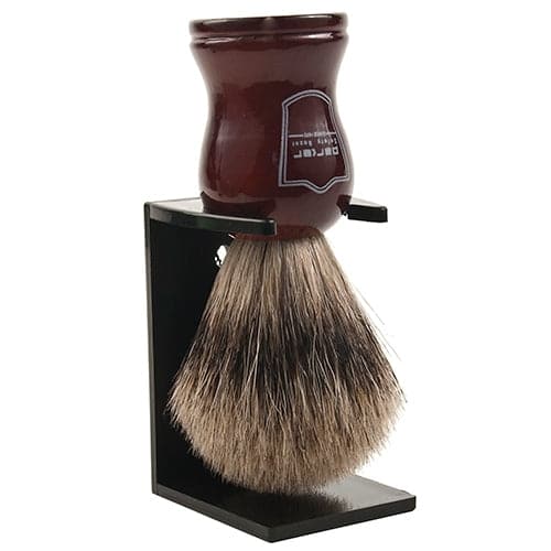 Rosewood Handle Pure Badger Shaving Brush and Stand (RWPB) - by Parker Shaving Brush Murphy and McNeil Store 