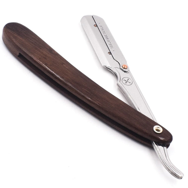 Sheesham Wood Clip Type Straight Barber Razor (SRDW) - by Parker Shavette Murphy and McNeil Store 