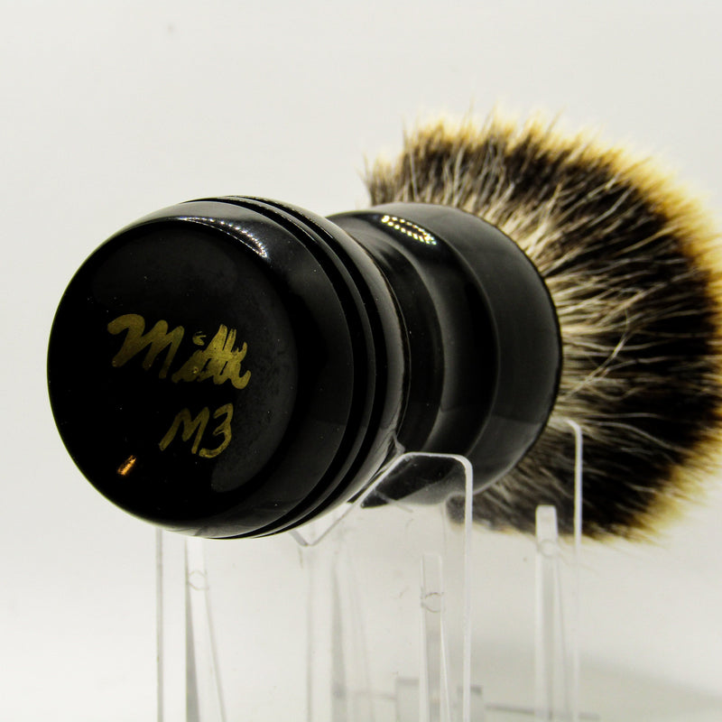 Signed Black Shaving Brush (26mm M3 Knot) - by Turn-N-Shave (Pre-Owned) Shaving Brush Murphy & McNeil Pre-Owned Shaving 