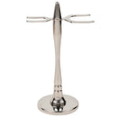 Stainless Steel "Modern" 2 prong Razor & Brush Shave Stand (SSST2) - by Parker Shaving Stands Murphy and McNeil Store 