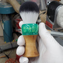Hybrid Shaving Brush, Traditional Wet Shave, Care Package for Him Shaving Brush KnotsAndFibers 