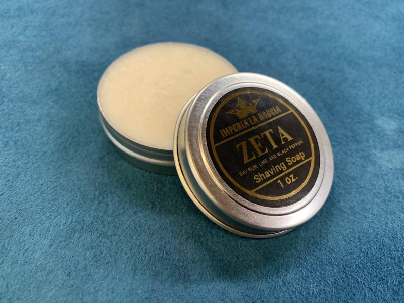 ZETA Shave Soap 5 oz. (Bay Rum, Lime and Black Pepper) - by Imperia La Roccia Shaving Soap Imperia La Roccia 1oz Sample Tin 