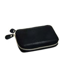 Univeral Black Pebble Leather DE Safety Razor Case, with Nubuck Lining - by Purebadger Cases and Dopp Bags Murphy and McNeil Store 