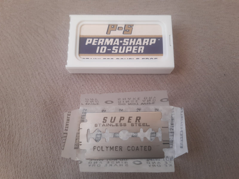Perma-Sharp Super Stainless Razor Blades (10 Blades - New Vintage Stock) Razor Blades Murphy and McNeil Store 
