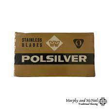 Wizamet Polsilver Stainless DE Razor Blades (10 Blades - New Vintage Stock) Razor Blades Murphy and McNeil Store 