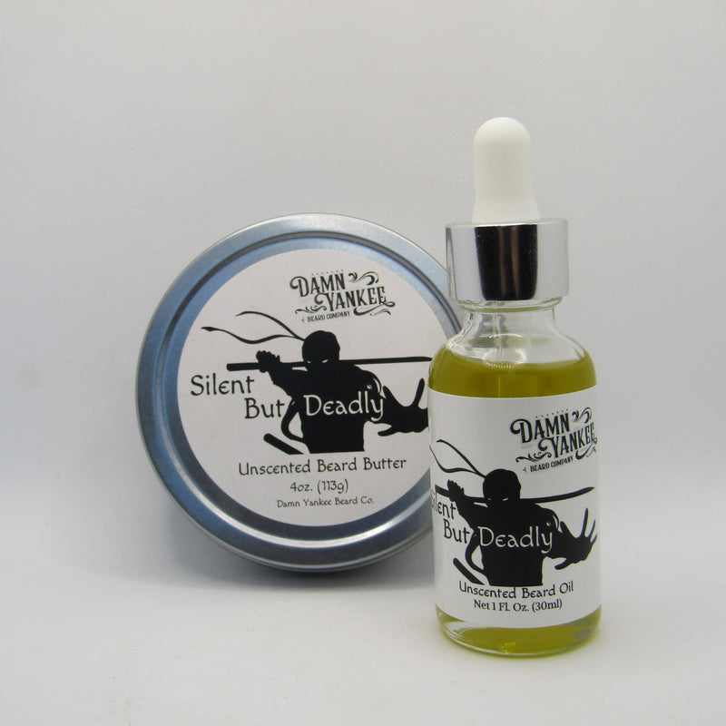 Silent but Deadly (Unscented) Beard Butter and Oil - by Damn Yankee Beard Company (Pre-Owned) Beard Butter & Oil Bundle Murphy & McNeil Pre-Owned Shaving 