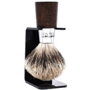 Walnut Handle Deluxe Pure Badger Shave Brush & Stand (WNPB) - by Parker Shaving Brush Murphy and McNeil Store 