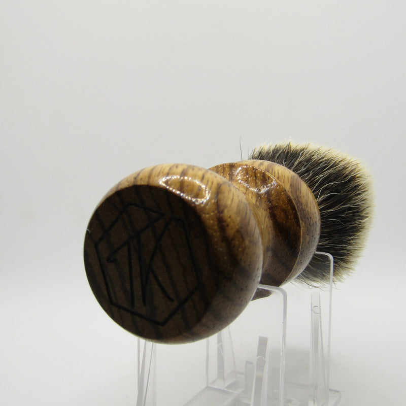 Zebrano Wood Shaving Brush w/24mm Bulb Knot - by TonmiKo (Pre-Owned) Shaving Brush Murphy & McNeil Pre-Owned Shaving 