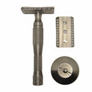 Apollo Light Stainless Safety Razor with Dual Base Plates & Stand - by Smart Helix (Pre-Owned) Safety Razor Murphy & McNeil Pre-Owned Shaving 