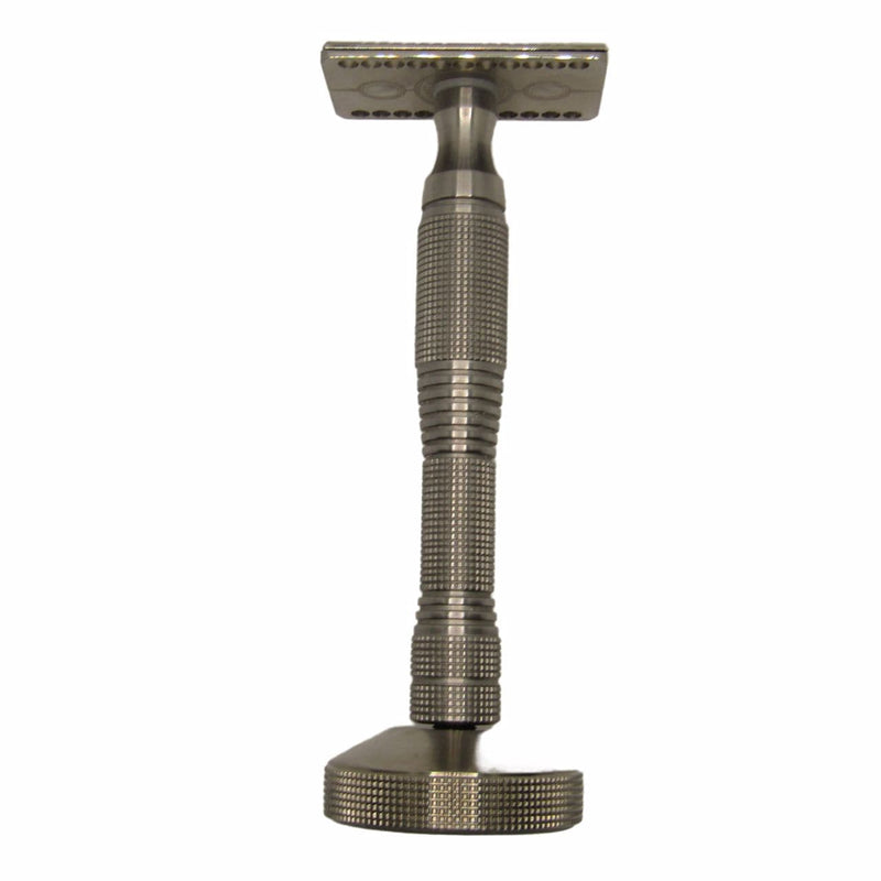Apollo Light Stainless Safety Razor with Dual Base Plates & Stand - by Smart Helix (Pre-Owned) Safety Razor Murphy & McNeil Pre-Owned Shaving 