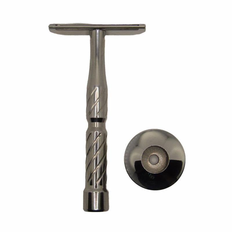 Blackland Vector Single Edge Razor (Polished) with Stand - by Blacklan