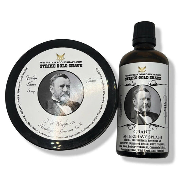 Grant Shaving Soap (Patriot Base) and Splash - by Strike Gold Shave (Pre-Owned) Shaving Soap My Extras 