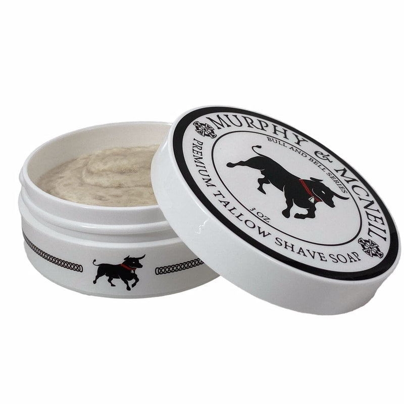 Amber Sandalwood Shaving Soap - by Bull and Bell Premium Supply Co. Shaving Soap Murphy and McNeil Store 