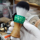Hybrid Shaving Brush, Traditional Wet Shave, Care Package for Him Shaving Brush KnotsAndFibers 