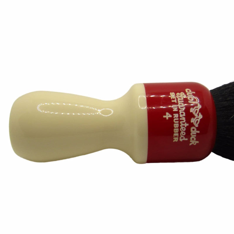 Dubl Duck 4 (Red & Cream) Shaving Brush with Tuxedo Synthetic Knot - by Heritage Collection (Pre-Owned) Shaving Brush Murphy & McNeil Pre-Owned Shaving 