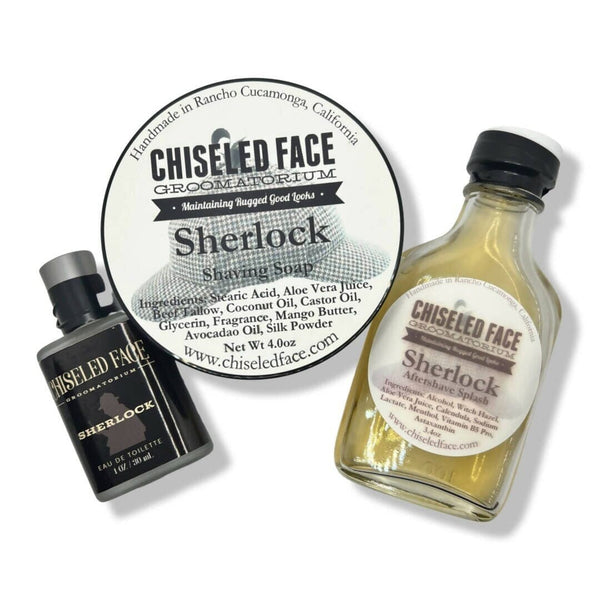 Sherlock Shaving Soap, Splash, and EDP - by Chiseled Face (Pre-Owned) Shaving Soap Remembering Matt (120inna55) 