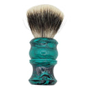 Green Swirl Shaving Brush (22mm ZT1 Badger) - by Mozingo Brushworks (Pre-Owned) Shaving Brush Murphy & McNeil Pre-Owned Shaving 