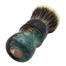 Turquoise & Gold Shaving Brush (V12 Fanchurian Knot) - by Chisel & Hound (Pre-Owned) Shaving Brush Murphy & McNeil Pre-Owned Shaving 