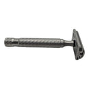 Matte Finish Stainless Steel Safety Razor (0.95) with Barber Pole Handle - by Timeless Razors (Pre-Owned) Safety Razor Murphy & McNeil Pre-Owned Shaving 