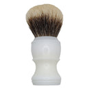 White Shaving Brush (28mm Gelled Knot) - by Mozingo Brushworks/Turn-N-Shave (Pre-Owned) Shaving Brush Murphy & McNeil Pre-Owned Shaving 
