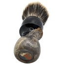 Black & Woodgrain Shaving Brush (V12 Fanchurian Knot) - by Chisel & Hound (Pre-Owned) Shaving Brush Murphy & McNeil Pre-Owned Shaving 
