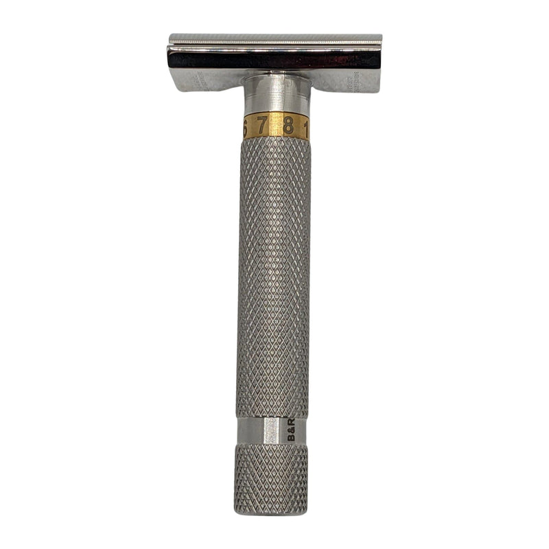 2016 Adjustable 316 Stainless Steel Razor with Extra Plate and Stand - by Barbaros & Rocnel (Pre-Owned) Safety Razor Murphy & McNeil Pre-Owned Shaving 