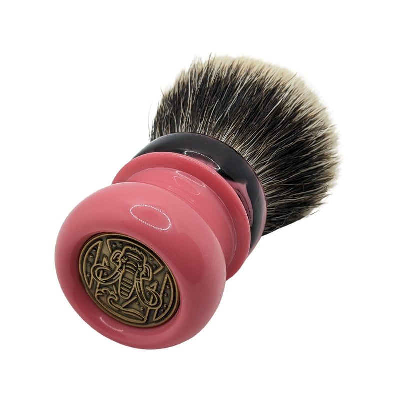 Limited Edition Pink/Black Shaving Brush (28mm) - by House of Mammoth (Pre-Owned) Shaving Brush Murphy & McNeil Pre-Owned Shaving 