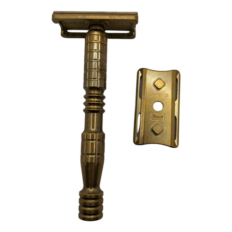 Tornado Brass Safety Razor with Level 2 and 3 Plates - by Charcoal Goods (Pre-Owned) Safety Razor Murphy & McNeil Pre-Owned Shaving 