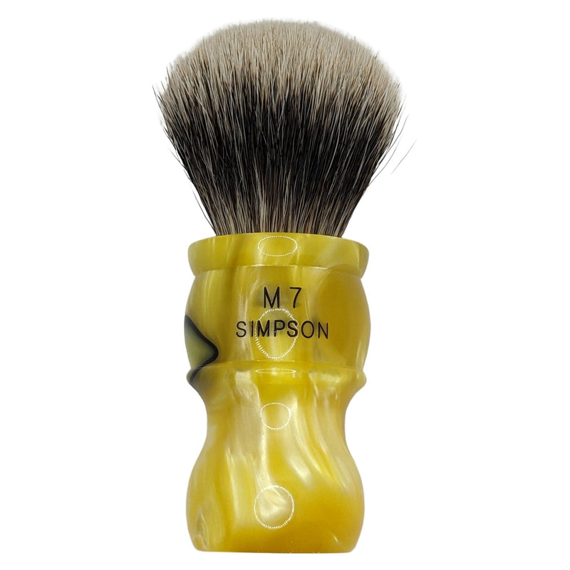 LE M7 Medallion Yellow Shaving Brush (23mm Manchurian Badger) - by Simpsons (Pre-Owned) Shaving Brush Murphy & McNeil Pre-Owned Shaving 